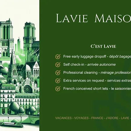 Apartamento Lavie Maison - Paris, Sauna&jacuzzi París